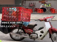 Sóng nhựa 8 bánh xe đựng dụng cụ, rổ đựng trái cây / 0963 839 593 Ms.Loan