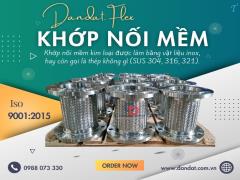 Khớp nối mềm nối bích chịu nhiệt, khớp nối chống rung kim loại