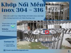 Khớp nối mềm inox 304 bọc lò xo chịu áp cao, ống mềm inox 316