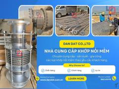 Khớp nối mềm nối bích, khớp nối inox chịu nhiệt