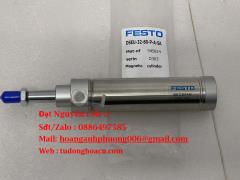 Xi lanh tròn Festo DSEU‑32‑80‑P‑A‑SA | Bore 32mm – Hành trình 80mm – Cushion đôi