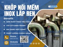 Khớp Nối Mềm Inox Lắp Ren| Khopnoimem, Khớp nối mềm inox lắp rắc co