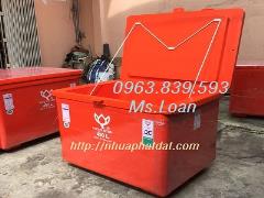 Bán thùng đá nhựa 450L đựng đá trữ hải sản đông lạnh lâu / 0963.839.593 Ms.Loan