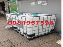 Bồn nhựa 1000l đựng hóa chất, dung môi, thực phẩm hoặc nước sạch, nước công trình