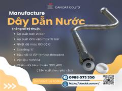 Dây Dẫn Nước Mềm Inox, Dây dẫn nước bình nóng lạnh, dây dẫn nước inox 304