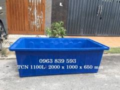 Thùng nhựa chữ nhật 1100L nuôi cá, thùng nhựa làm bể bơi / 0963 839 593 Ms.Loan