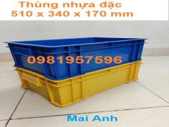 Khay nhựa đặc B4, thùng nhựa 510 x 340 x 170 mm chất lượng cao