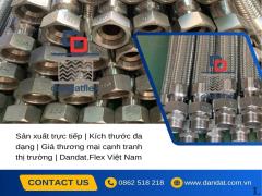 Khớp nối mềm inox 304 bọc lò xo chịu áp cao, ống mềm inox 316