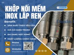 Khớp Nối Mềm Inox Lắp Ren| Khopnoimem, Khớp nối mềm inox lắp rắc co